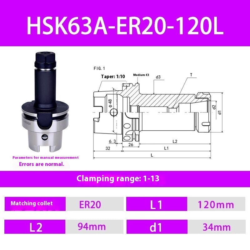 1084-HSK50A 63F 63A-ER32 25 20 16 Flexible Collet Toolholders ER Spring Collet Toolholders Shandong Denso Pricision Tools Co.,Ltd.